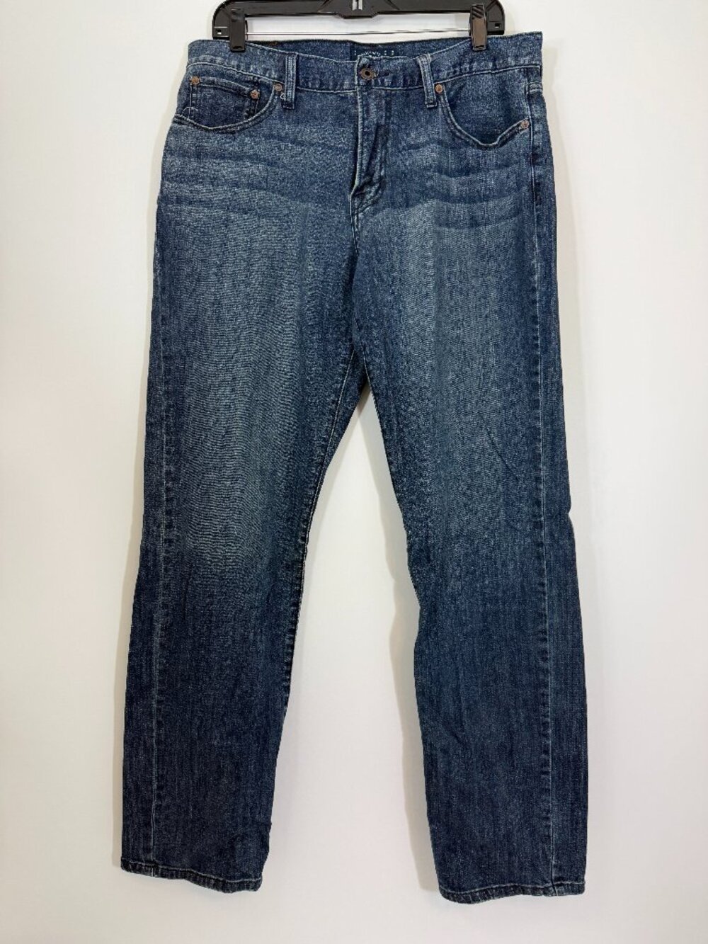 Lucky Brand 221 Original Straight Jeans Mens Denim Blue Whiskered 7MC1022